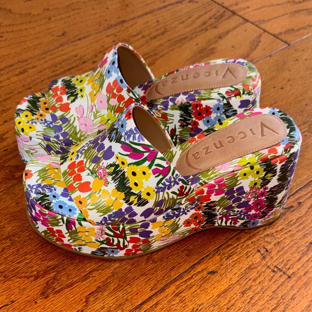 New! Never worn! Adorable! Sz. 6, floral, platform wedges from Anthro